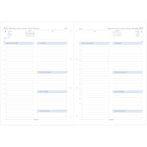 Dagbok A4 2027 Dag Per Sida Flerspråkig Vit