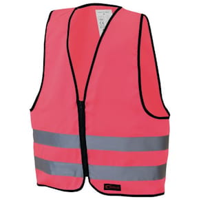 Reflexväst Dragkedja fram XXS Rosa