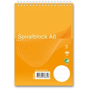 Spiralblock FORMAT A6 60g 100bl linj