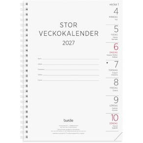 Stor Veckokalender 2027 refill