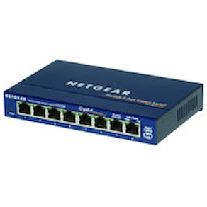 NETGEAR GS108 - Switch - 8 x 10/100/1000 - skrivbordsmodell