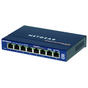 NETGEAR GS108 - Switch - 8 x 10/100/1000 - skrivbordsmodell