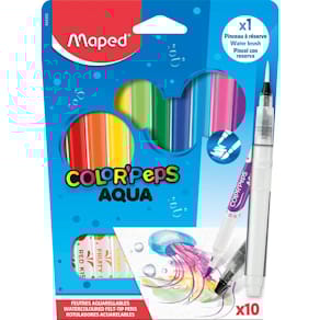 Faserschreiber Maped, Etui, 10 St., Aquarell, mehrfarbig