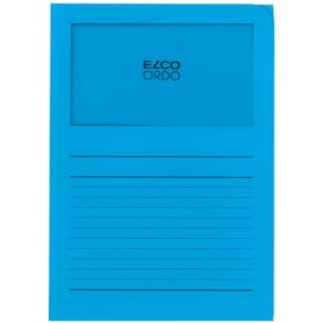 Sichtmappe Elco Ordo classico, A4, 120g, 100 Stück, intensivblau