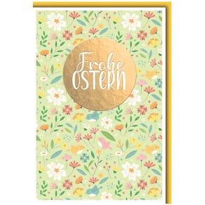 Osterkarte Noname, bunt, 11,5 x 17 cm, mit Umschlag