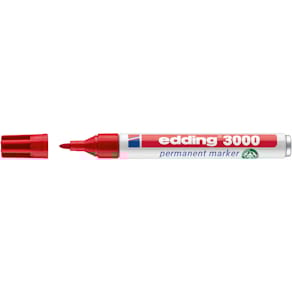 Permanentmarker edding 3000, 1,5–3 mm, rot