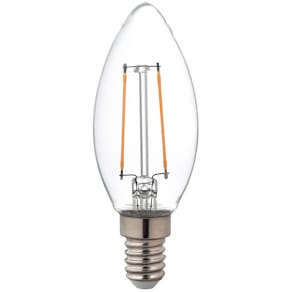 LED-lampa Kronljus E14 230V Klar 25W