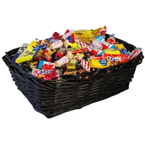 Godis Presentkorg svart inlaget 3,5kg