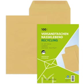 Versandtasche MAILMEDIA C4, gummiert, 90 g, braun