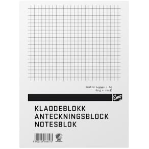 Anteckningsblock A5 100 blad TF rutat