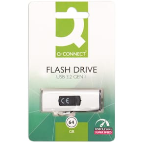 USB‑Stick Q-CONNECT, 3.0 Super Speed, inkl. URA, silber
