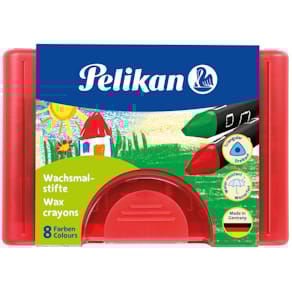 Wachsmalstifte Pelikan 665/8, dreieckig, 8 Stück, rot