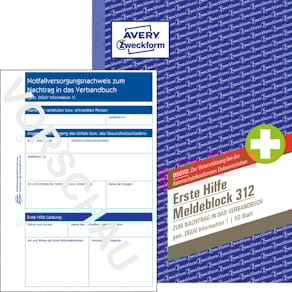 Meldeblock Avery Zweckform 312, A5, 50 Blatt