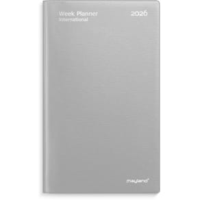 Ugekalender Mayland Life Organizer, tværformat, sølv, FSC, 2026