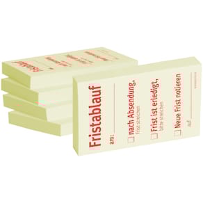 Haftnotiz BIZSTIX Business 1301010152, Fristablauf am, gelb, 55x