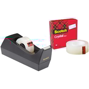 Tischabroller Scotch C10 Spar Set, schwarz, inkl. Klebeband