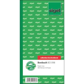 Bonbuch Sigel SD, 2-fach, rosa