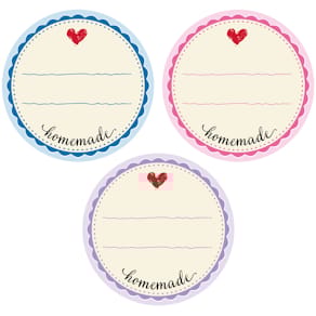 Haushaltetiketten Avery Zweckform Homemade, Ø 38 mm, bunt, 50 St.