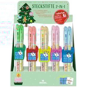 Steckstift MOSES 2-in-1 mit Radierer, sortiert, 150 mm