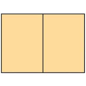 Faltkarte Rössler Paperado, A6 hoch doppelt, planliegend, melon