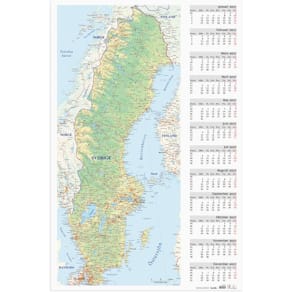 Väggblad Sverigekarta 2027