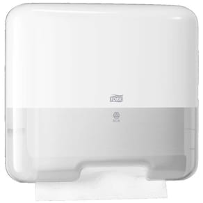 Papirhåndklædedispenser Tork H3 Mini, V- og C-fold, hvid