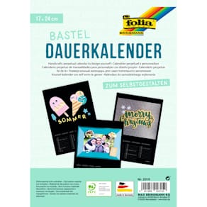Bastelkalender Folia, 17 x 24 cm, schwarz