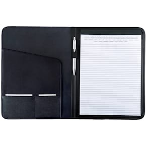 Schreibmappe Alassio, Kunstleder, schwarz