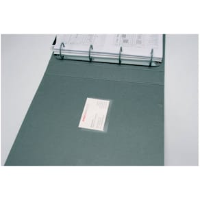 Visitenkartenhülle Q-CONNECT, selbstklebend, 10 Stück