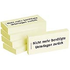 Haftnotiz BIZSTIX Business 1301010108, gelb, 75x35 mm, 5x100 Bl.