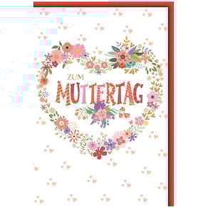 Grußkarte Noname Muttertag, bunt, 115 x 170 mm, mit Umschlag