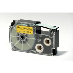 Schriftband Casio XR-12YW1, 12 mm x 8 m, schwarz/gelb