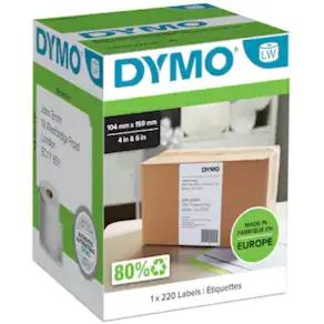 Etikett Frakt DYMO XL Vit, 104x159mm, 220/fp