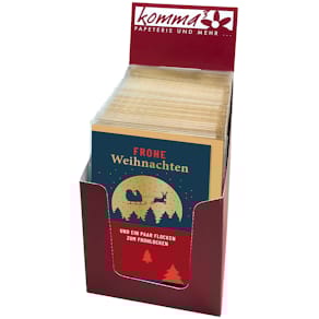Geldscheinkarte KOMMA³ Weihnachten, sortiert, 40 Stück
