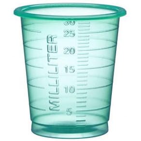Medicinbägare Eco 30ml smal grön 90/fp