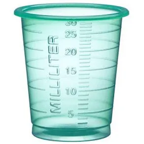 Medicinbägare Eco 30ml smal grön 90/fp