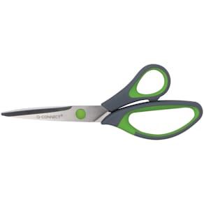 Schere Q-CONNECT, 20 cm, grau/grün