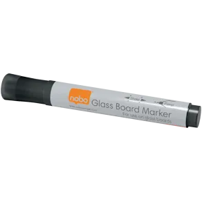 Whiteboardpenna NOBO glas svart 4/fp
