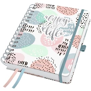 Spiralbuchkalender Sigel Jolie Inspiration, A5, 2026, rosa/grau/m