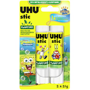 Klebestift UHU stic ReNature 2x21g BTS 2026 SpongeBob Schwammkopf