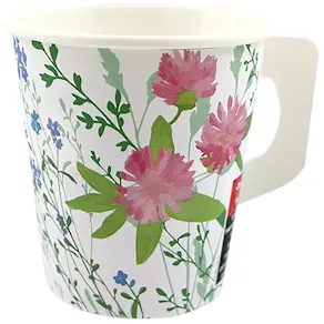 Pappersbägare Flora handtag 17,5cl 80/fp