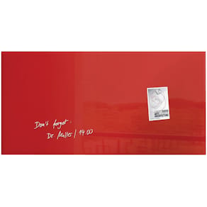 Magnettafel Sigel Artverum, Glas, rot