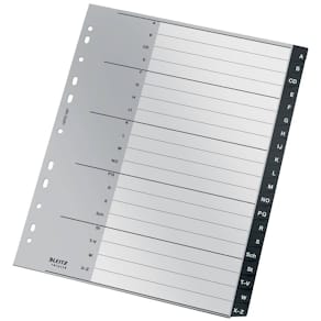 Ordnerregister Leitz Recycle A-Z, PP, schwarz