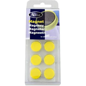 Magnetknappar ACTUAL 16mm gul 10/fp