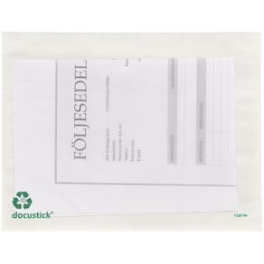 Følgeseddellommer C5 hvid, glassine/kraft, uden tryk, 1000 stk