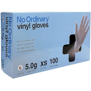 Vinylhandske NO ORDINARY f-fri XS 100/fp