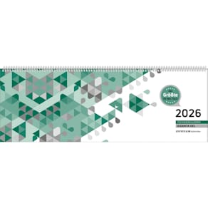 Pultkalender Zettler Typ 126, 42,2 x 14,8 cm, 1W 2S