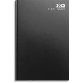 Timeavtalebok GRIEG imitert 2026 sort