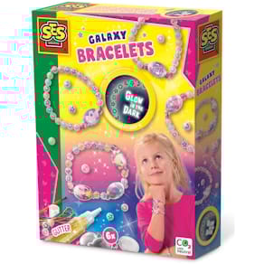 Bastelset SES Creative Glow in the Dark Armbänder Galaxy