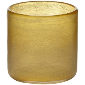 Windlichtglas, gelb, 80 mm